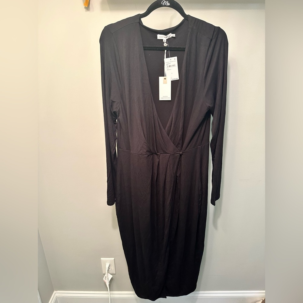 Good American Black Long Sleeve Dress